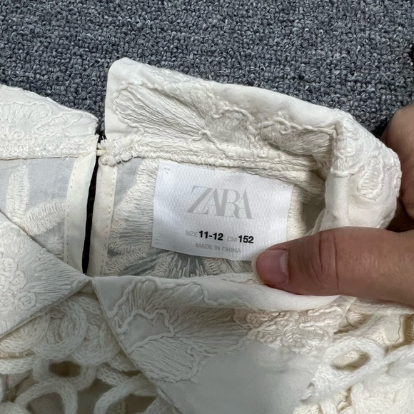Zara White Lace Blouse 2pc - Picture 3 of 6